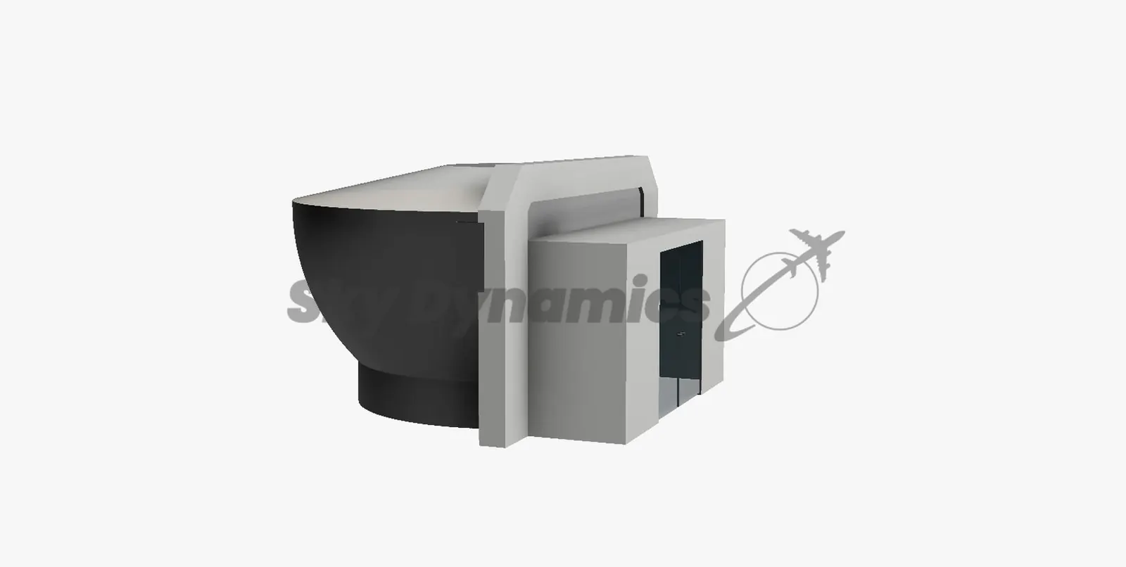 Airbus A320 FNPT II simulator: external shell structure